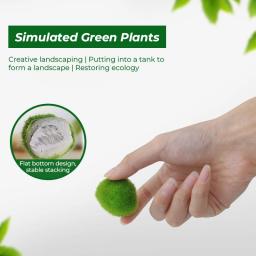 Bolas de musgo Marimo para aquário vivo, algas vegetais, peixe e camarão, ornamento de tanque, simulação artificial, planta verde, 2cm-4cm - Image 4
