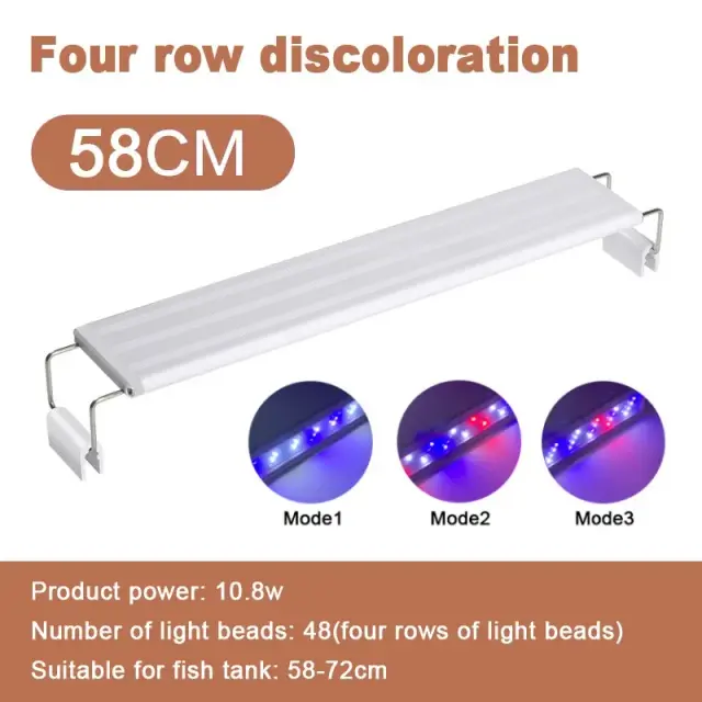 Iluminação LED Super Slim para Aquário: Luz Ideal para Tanques de Peixes e Cultivo de Plantas com Clipe Extensível 220V