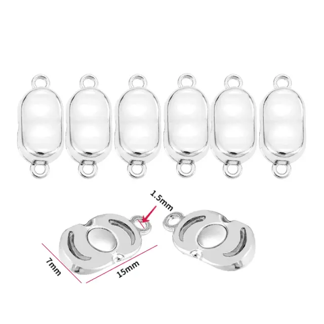 Fechos Magnéticos para Pulseiras de Couro - Conectores de Ródio para Pulseiras e Colares, 3 Conjuntos Incríveis