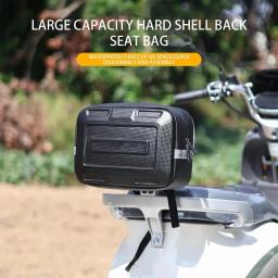 Sacos de cauda do assento traseiro impermeável para bicicleta Grande capacidade Motor de bicicleta Sacos de bagagem de PVC Shell duro Armazenamento de garfos Estojo organizador - Image 2