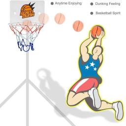 Aro de basquete interno com ventosa para crianças, mini aro com brinquedo de bola 2, mochilas para meninos e meninas, esportes, porta do quarto - Image 5