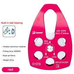 30KN Escalada Corda Polia Certificated Escalada Resgatando Montanhismo Rigging Swing Sheave Rescue Trabalho Heights Pulley - Image 6
