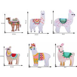Patches Bordados Alpaca, Ferro Costurar Em Patch, Emblema Applique, Decoração DIY, Reparação de Roupas, Mochila, 12Pcs - Image 5