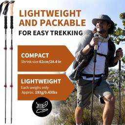 Naturehike bastao de caminhada bastão retrátil bastao retratil bastao trekking bastão de caminhada ultralight bastao de caminhada fibra de carbono bastão caminhada bengalas hiking escalada 2pcs trekking stick - Image 2