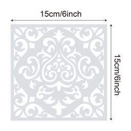 Estênceis reutilizáveis premium 8 pçs definir oco para fora mandala pintura estêncil piso parede telha de madeira estêncil spray - Image 3