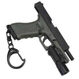 Tactical Pistol Shape Keychain, Arma G17 Arma Lanterna, Tendência Anel, Mini Decorações destacáveis portáteis, Presente de Tiro Paintball - Image 2