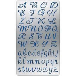Aço inoxidável Alfabeto Número Padrão Stencils, Metal Stencil, Copperplate Modelos Ferramenta para Queima De Madeira, 7x4Inch - Image 1