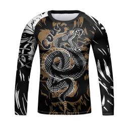 Cody Lundin-Kimonos personalizados de Jiu Jitsu para crianças, camisas de compressão para meninos e meninas, equipamento MMA, manga comprida Rashguard, blusa UV infantil - Image 5