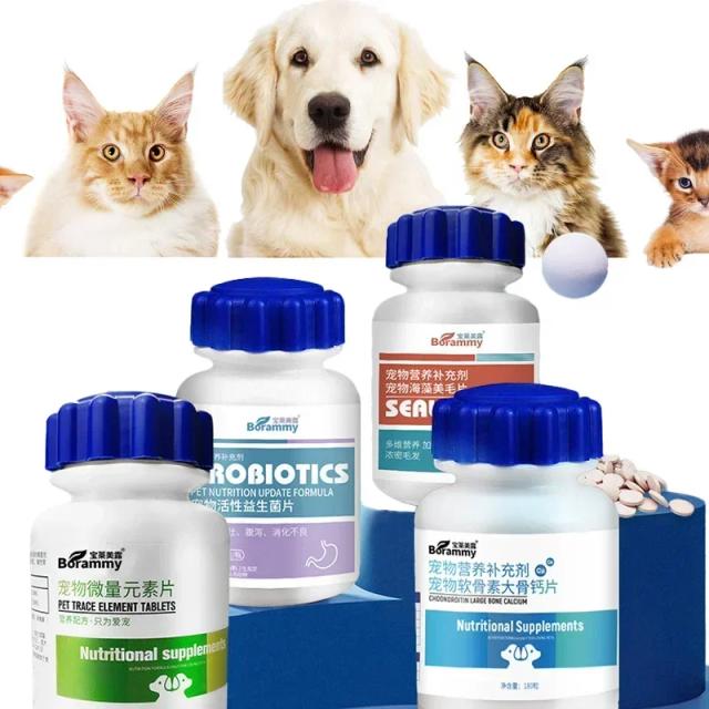 Suplemento Nutricional Pet: Cálcio em Comprimidos para Cães e Gatos com Big Bone Condroitina e Cabelo Condicionado