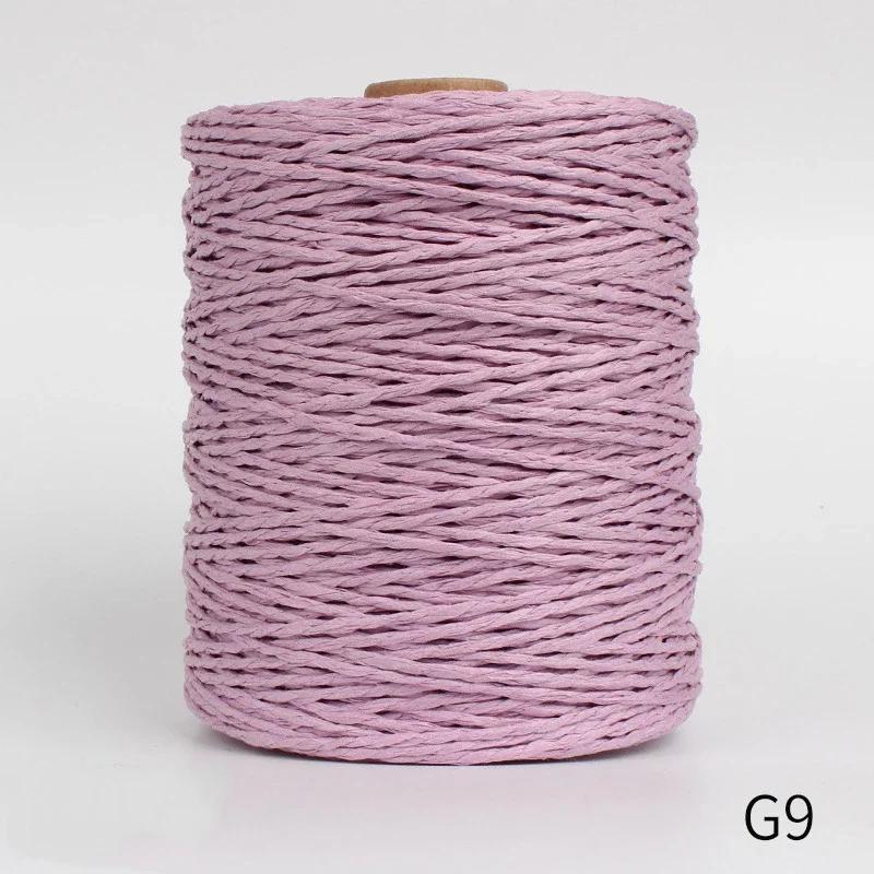 Fio De Palha De Raffia Natural Para Malha De Mão, Linhas Coloridas, Chapéu De Crochê, Bolsa, Cesta De Almofada, Material De Tricô, 280-300m por Rolo - Image 1