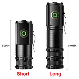 Lanterna de acampamento, lanterna de LED de alta potência, tipo C, USB recarregável, lanterna de bolso portátil - Image 6