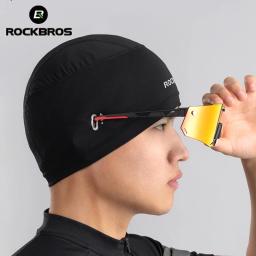 Rockbros ciclismo boné balaklava com óculos buracos anti-uv alta elasticidade respirável reflexiva bandana ciclismo chapéu acessório - Image 1