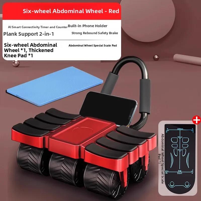 Roda Abdominal de Seis Rodas para Casa e Ginásio