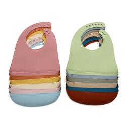 Mundo de silicone babadores de silicone à prova dwaterproof água do bebê crianças coisas babadores aventais menina menino ajustável macio silicone babador coisas de alimentação do bebê - Image 2