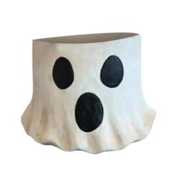 Pote De Flores De Estatueta Fantasma, Tigela De Resina De Halloween, Balde De Cara Fantasma, Balde De Doces, Plantador, Frasco De Doces - Image 2