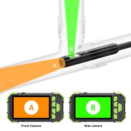 Câmera endoscópica de lente dupla, tela ips de 4.3 polegadas, hd1080p, vídeo, sonda usb, bolsa de ferramentas, boroscópio de inspeção de carro, à prova d'água, 9leds, 2600mah - Image 3