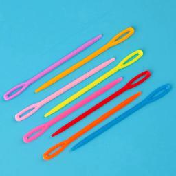 100Pcs Plástico Costura Agulhas Lã Bordado Tapeçaria Tecelagem Agulhas para Artesanato Vestuário Sapatos DIY Kniting Cusp Crochet Ganchos - Image 4