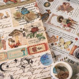 Fitas adesivas vintage Washi, Adesivos materiais, Ins, Decoração clássica, Material de arte manual, Recado Washitape, 18 rolos por conjunto - Image 4