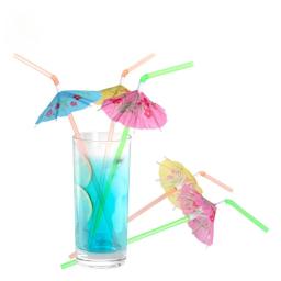 Mini guarda-chuva de papel para guarda-sóis de coquetel, palha, bebida, frutas, bolo, decoração do casamento, festa de aniversário, 24pcs pack - Image 3