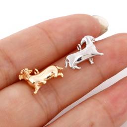 Amuletos de cobre para joias, aranha 3D, dachshund, besouro, lobo, pingentes de animais, brincos DIY, cor dourada, halloween, 2 peças - Image 4