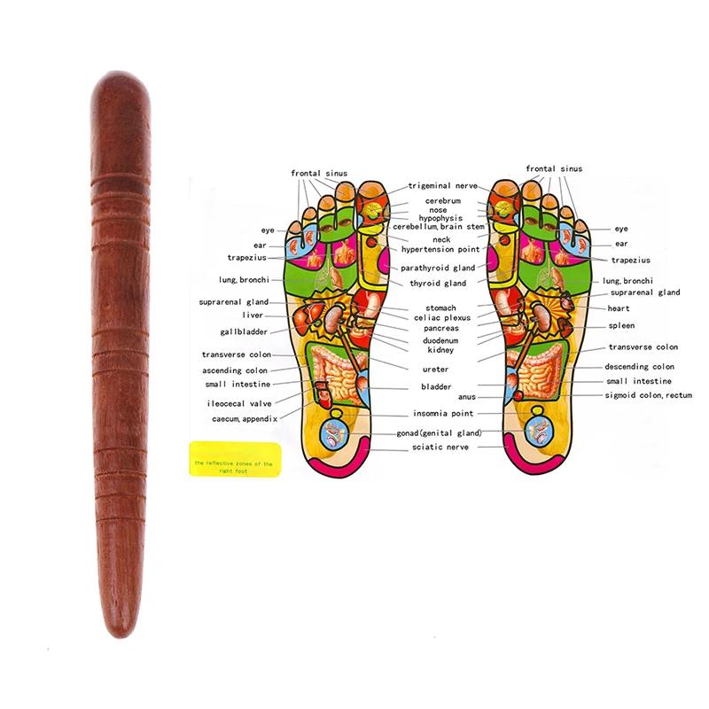 Vara de martelo de relaxamento de madeira e bambu, bastões fitness, punho ambiental, massagem corporal natural de alta qualidade, 1 peça - Image 1