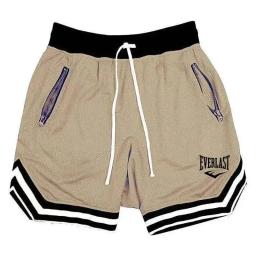 Everlast fitness esportes basquete shorts masculino verão casual solto respirável malha shorts moda hip hop sweatpants - Image 3