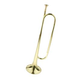 Retro exército cavalaria trompete, corneta chifre, bronze instrumento, bandeira, luvas - Image 3