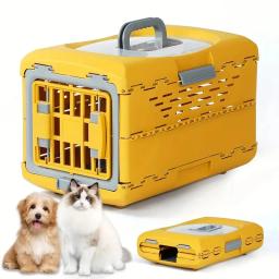 Caixa de gato dobrável Caixa grande viagem Pet Transportador respirável Caixa de gato dobrável, Porta-animais dobrável para gatos - Image 1