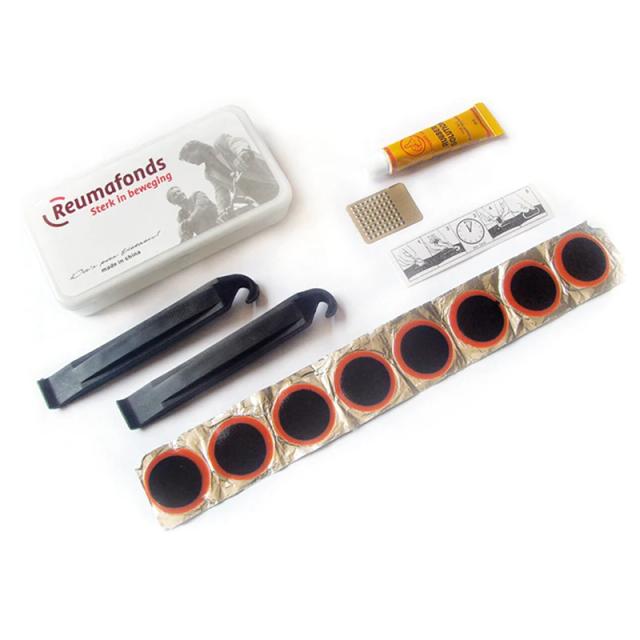 Kit Reparo Pneu Bicicleta 48 Peças Portátil Borracha