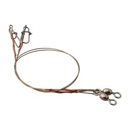 Steel Wire Leader Core Leash para uso em água salgada ou água doce, líder com Snap e Swivels, linha de pesca, 2pcs por pacote - Image 6