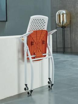 Cadeira de treinamento com mesa dobrável de escritório, quatro rodas cadeira de conferência com rodas, cadeira de escrita - Image 5