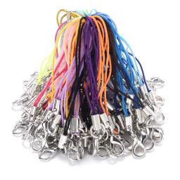 Cabo de nylon iyoe multocolor com fecho de lagosta chaveiro cordão conector de corda rosca para saco de boneca de artesanato diy fazendo jóias - Image 6