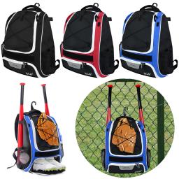 Baseball Bat Mochila com Cerca Gancho e Sapatos Compartimento, Saco De Esportes, Multi Bolsos, Jovem Adulto - Image 3