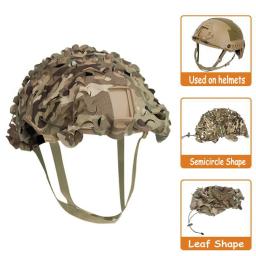 3D Camo Airsoft Capacete Capa, Corte a Laser, Forma de Folha, Malha, Capacete, Paintball, Paraquedista, Caça, Airsoft, Capacete Acessórios - Image 1