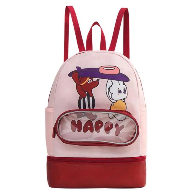 Mochila de Praia Infantil com Zíper, Organizador Resistente à Água, Ideal para Esportes e Grande Capacidade para Meninos e Meninas