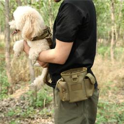 Militar tático bolsa de cintura para treinamento do cão, saco de caça, treinamento do cão, lanche, isca, com bolso, para animal de estimação, andando, luva - Image 1