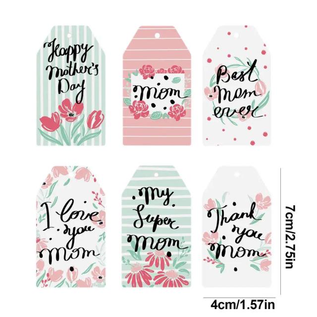 Etiquetas de Papel Kraft para o Dia das Mães: Cartões Postais Personalizados e Decorações para Presentes Especiais