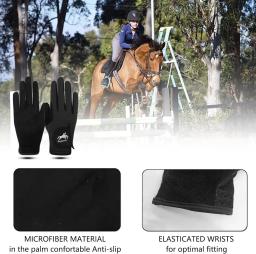 Luvas de equitação equestre mulheres malha respirável pacote de cores leves, aderência confortável para todos os climas - Image 4
