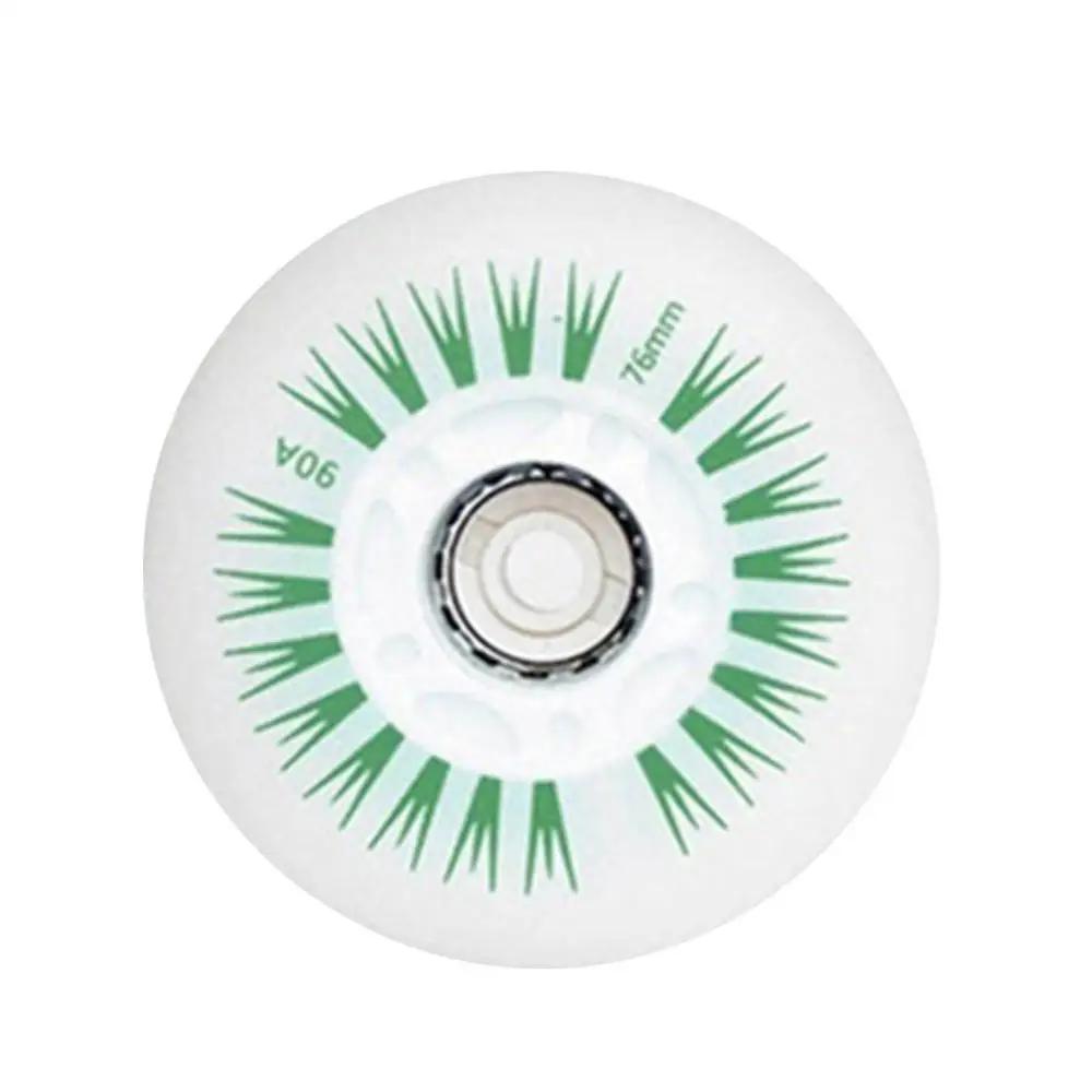 Luz LED piscando polia rodas de rolo, patinação de velocidade em linha, deslizando luz LED, 76mm - Image 1