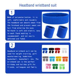 Esportes bandana exercício yoga sweatband conjunto de basquete badminton pulseira acessórios presentes para homens mulher verde - Image 6