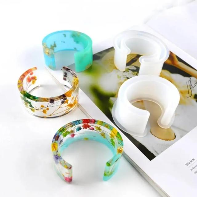 Moldes de Silicone para Pulseiras de Resina DIY - Criatividade em Artesanato com Epóxi e Design Exclusivo