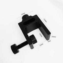 Alumínio liga lâmpada tabela braçadeira, poste lâmpada, Desktop suporte fixo, altura ajustável - Image 5