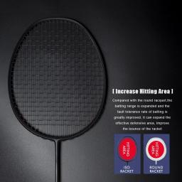 ALP XHP 2Pcs 100% Fibra De Carbono Elástica 6U 72g 30Lbs Amarrado Racquet Ofensiva E Defensiva Pro Raquete De Badminton Com Saco De Corda - Image 2