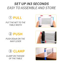 Rede retrátil para tênis de mesa, rack esportivo portátil de substituição em qualquer lugar, equipamento de exercício, acessórios, 1 peça - Image 3