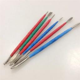 6 pçs/set ferramentas cay cerâmica escultura artesanal arte diy ferramenta de argila de aço inoxidável cabeças duplas ferramentas artesanato argila polímero - Image 3