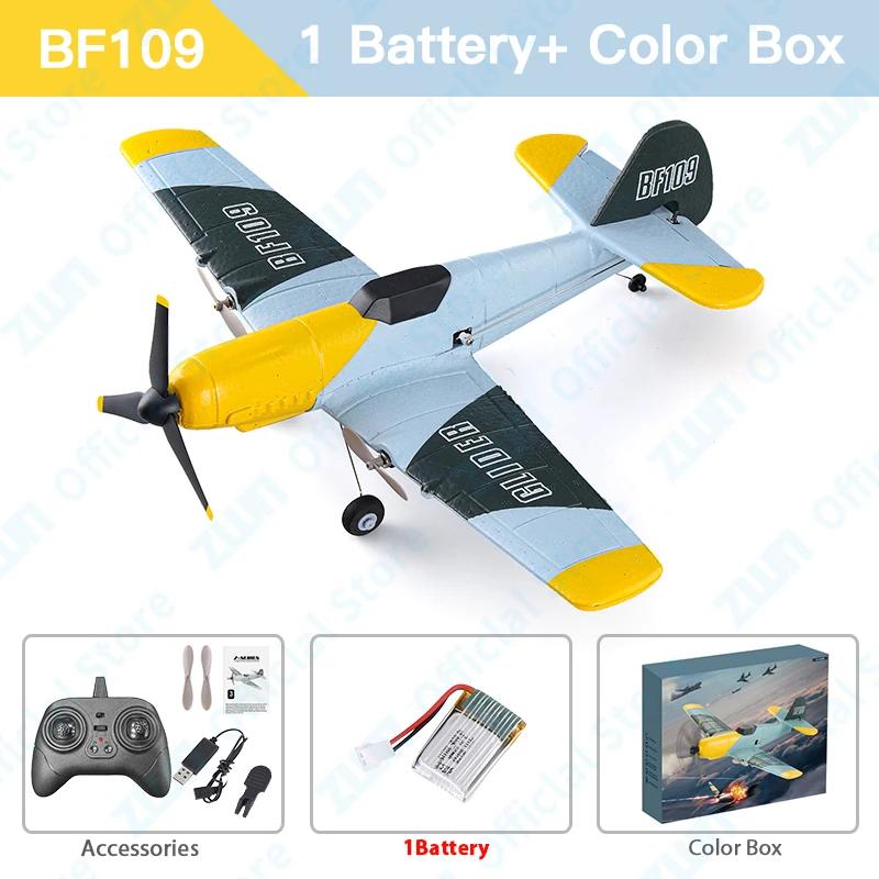 Avião de controle remoto profissional para crianças, avião RC, aeronave de espuma EPP, planador modelo voador brinquedos, presentes, rádio 2.4G, BF109 - Image 1