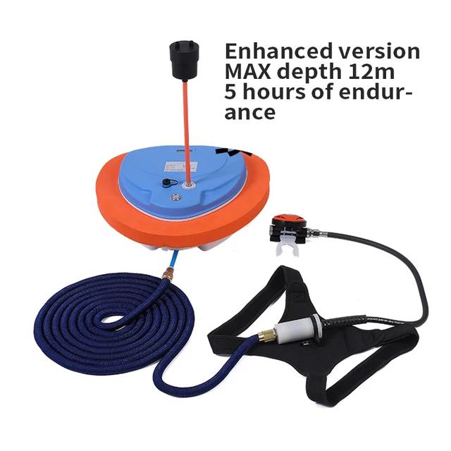 Mergulho Inovador: Equipamento Snorkel com Suporte para Ventilador Móvel para Exploração Subaquática no Inverno e Gelo - Trap Deepest Time 3.5-5H