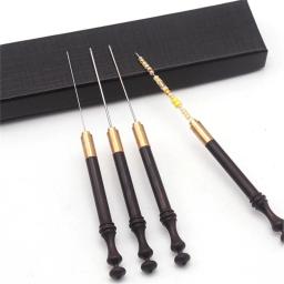 Agulha ganchos crochê para bordado, alça ganchos para costura, bordado, miçangas, 0.6mm + 0.8mm + 1.0mm + - Image 1