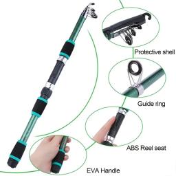 Conjunto Completo De Pólo De Pesca, Vara De Pesca Telescópica, Iscas De Carretel De Giro, Ganchos Kits De Viagem - Image 4