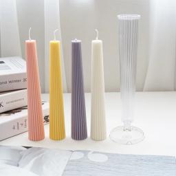 Molde de vela longa espiral, Moldes de silicone para fazer velas, Cilindro listra, acrílico, PC, DIY - Image 6